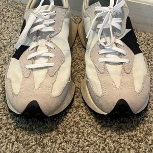 New Balance Cream and Black Athletic Shoes